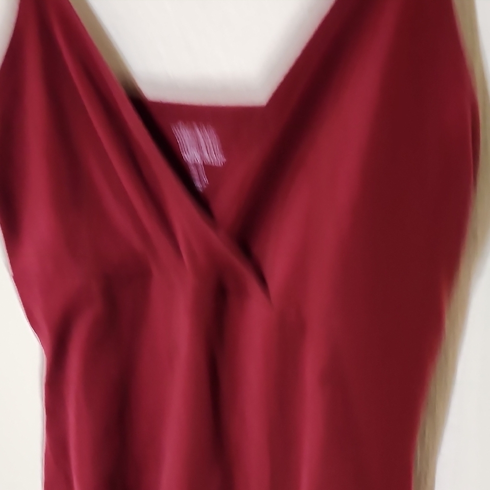 Wild Fable Red Ribbed Slip Dress - Picture 3 of 6